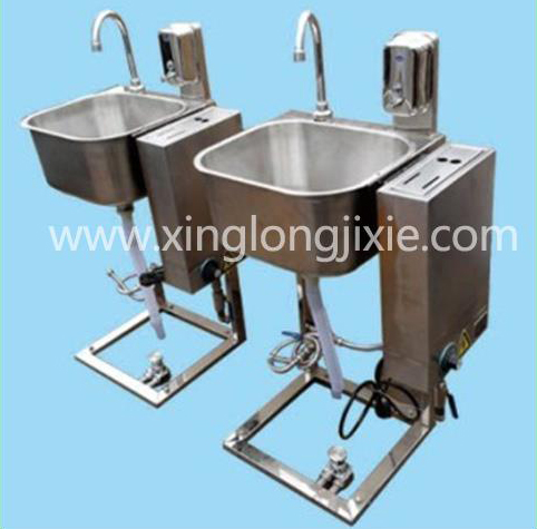 Combined hand washing and tool disinfection device